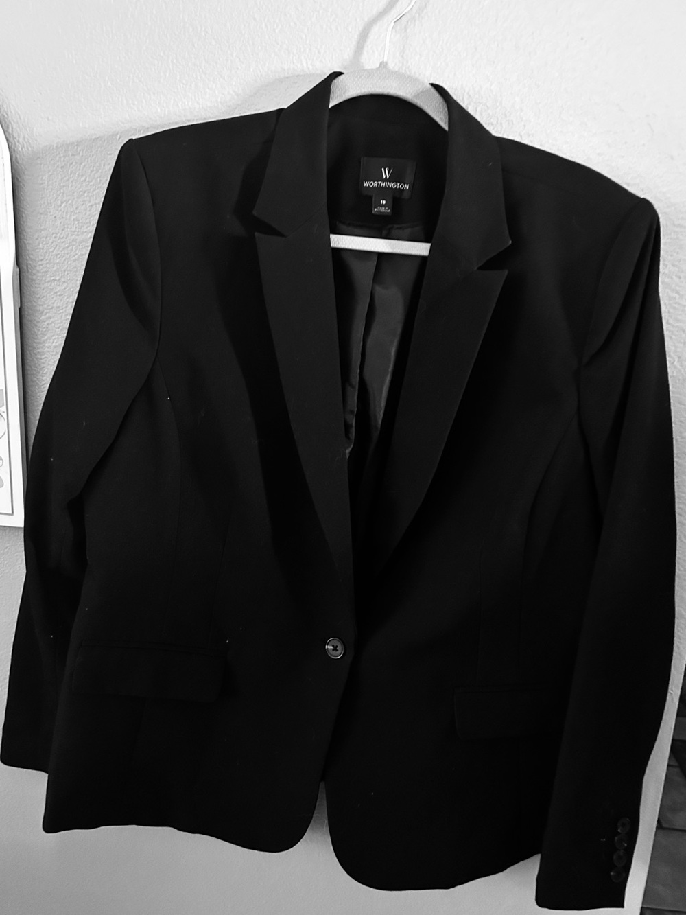 Worthington Women's Black Blazer - Classic Workwear Jacket Size 18